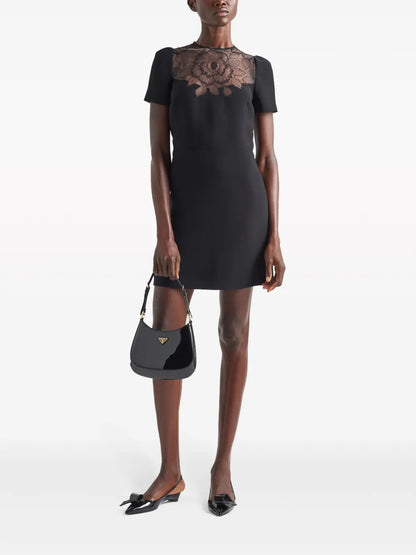 Lace-Panelled Cady Mini Dress