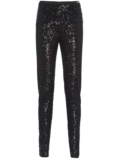 Sequinned Slim-Fit Trousers