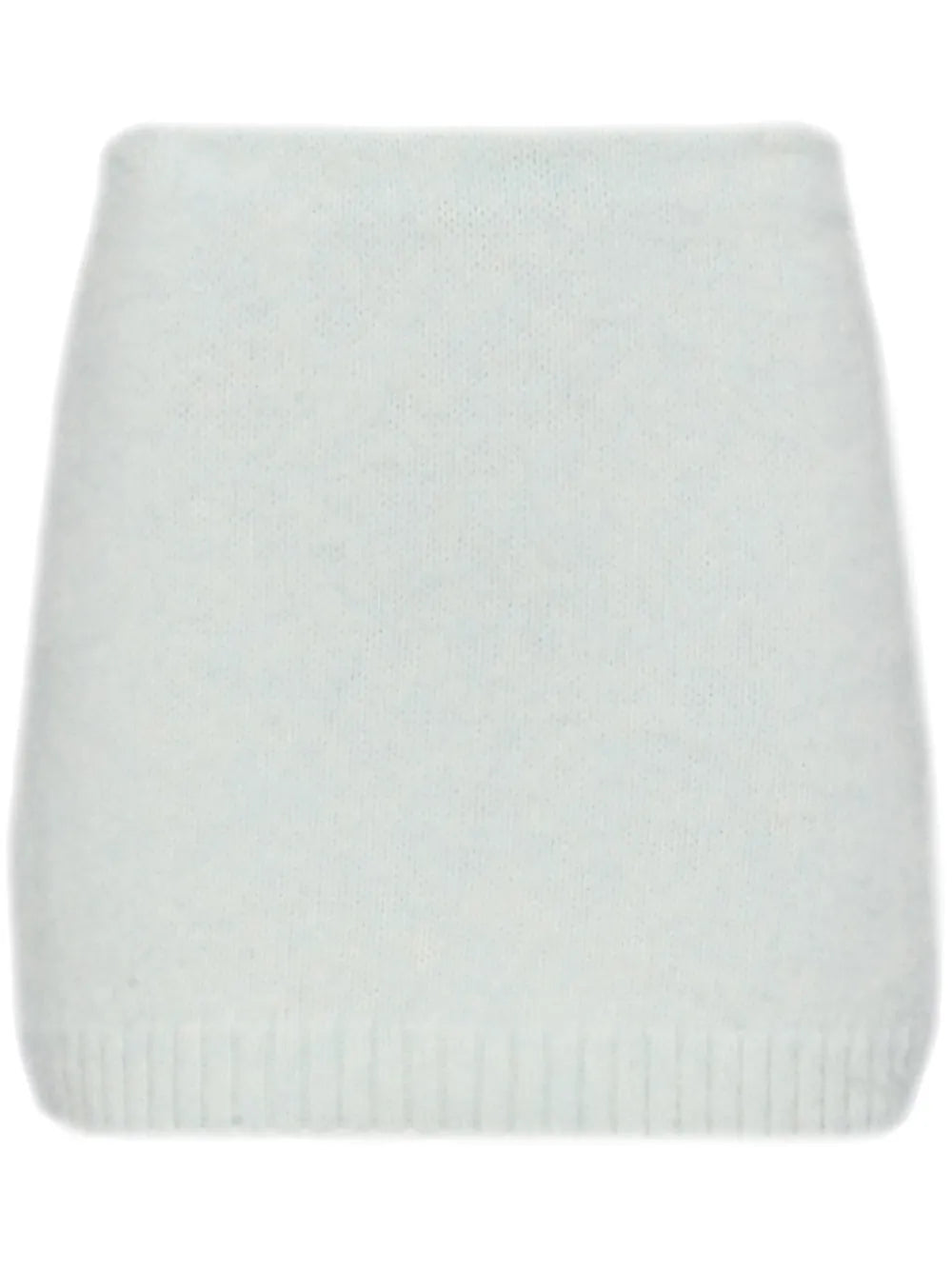 Triangle-Logo Wool Miniskirt