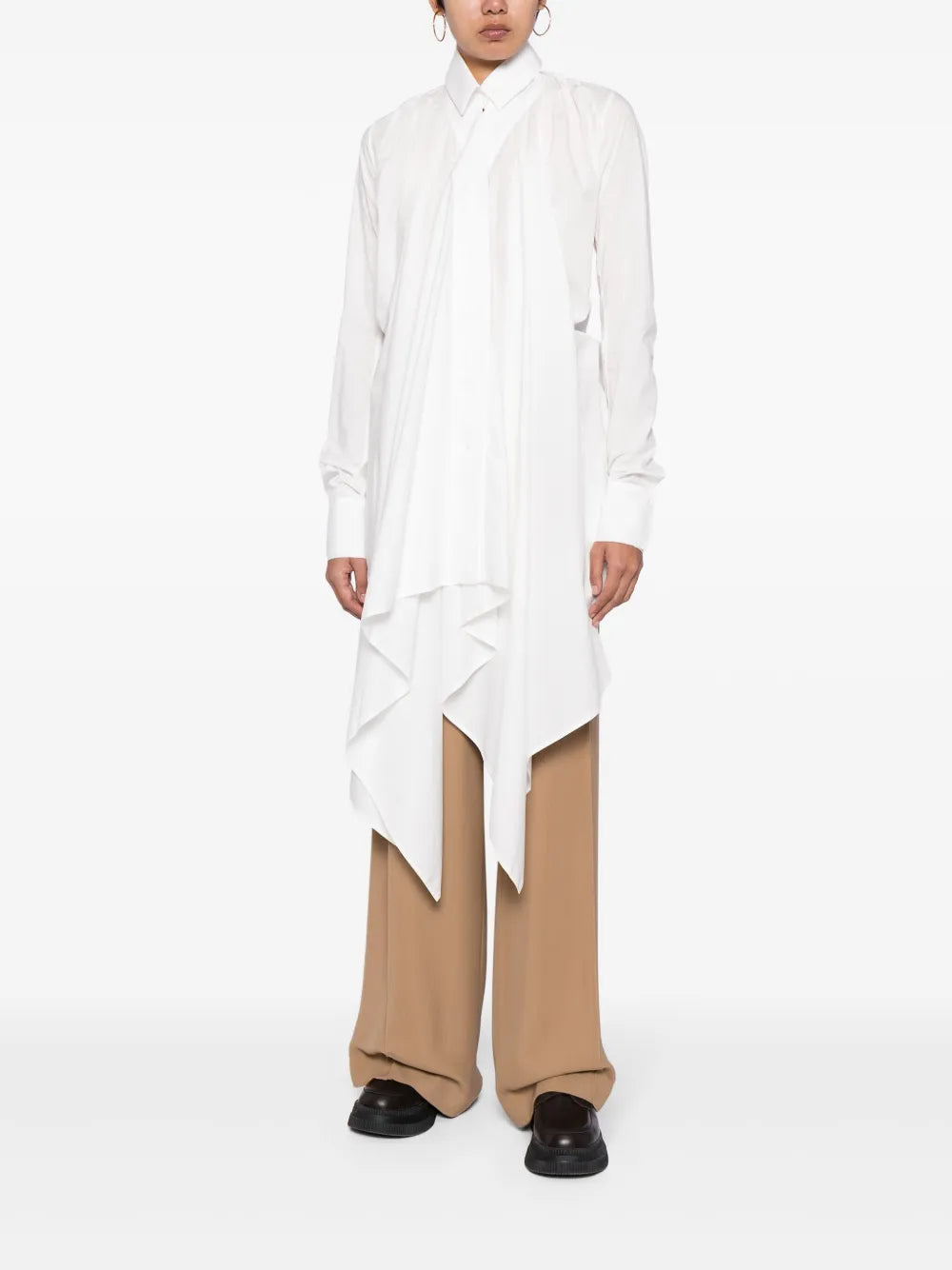 Asymmetric Poplin Shirt