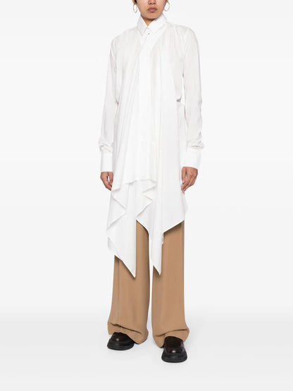Asymmetric Poplin Shirt
