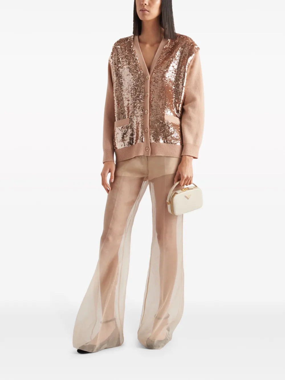 Sequin-Embellished Cardigan