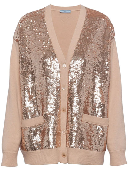Sequin-Embellished Cardigan