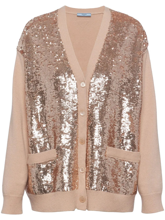 Sequin-Embellished Cardigan