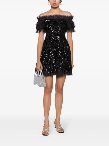 Wreath Sequinned Minidress