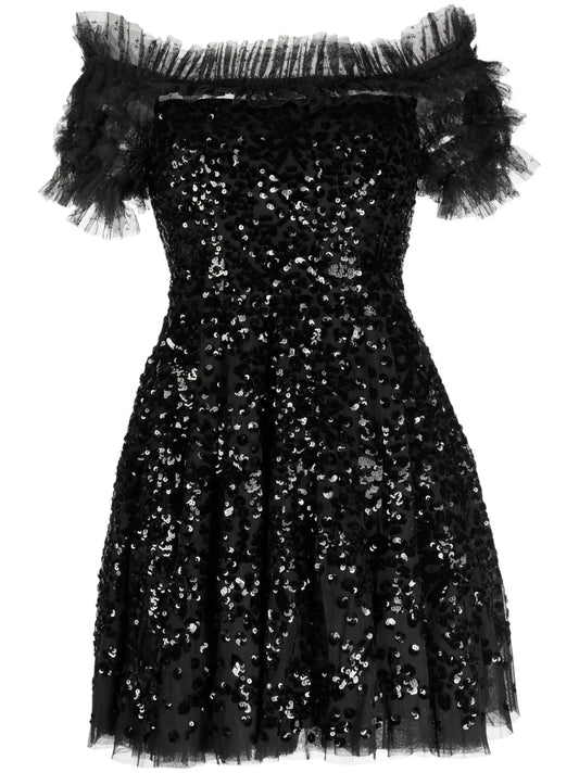 Wreath Sequinned Minidress