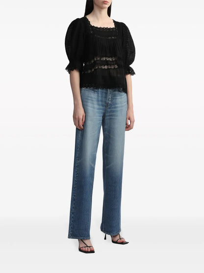 Logan Mid-Rise Wide-Leg Jeans