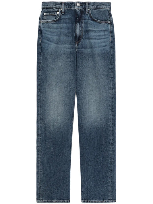 Harlow Mid-Rise Straight-Leg Jeans
