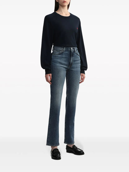 Harlow Mid-Rise Straight-Leg Jeans