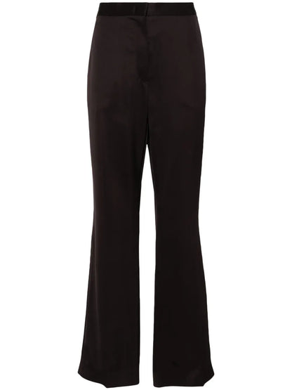 Pressed-Crease High-Waisted Trousers