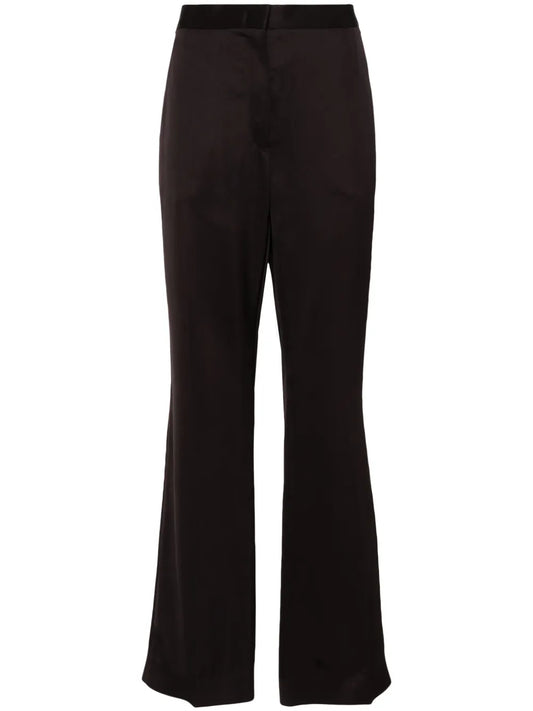 Pressed-Crease High-Waisted Trousers