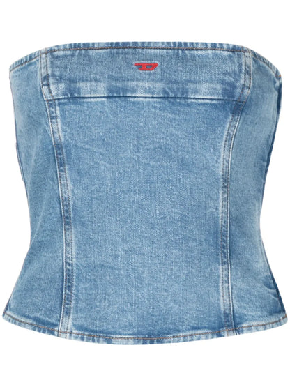De-Ville Denim Bustier Top