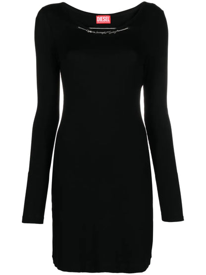 D-Matic Ribbed-Knit Minidress