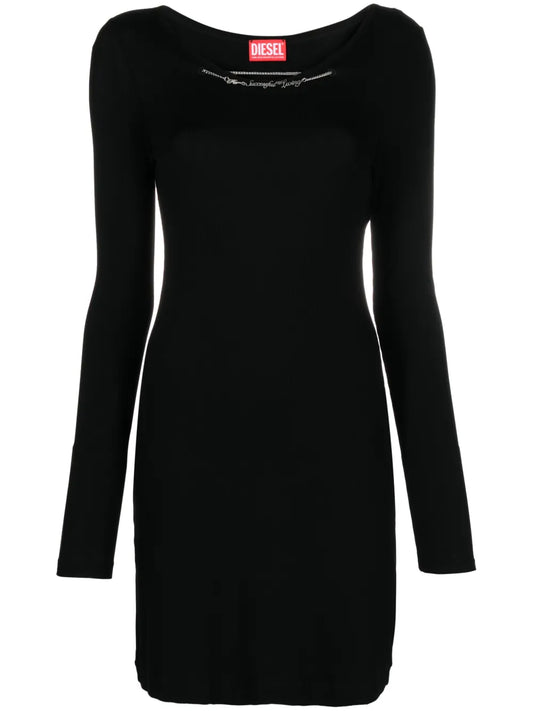 D-Matic Ribbed-Knit Minidress