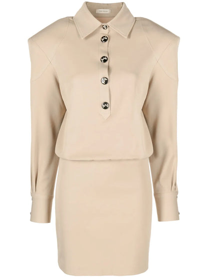Nursu Shoulder-Pads Mini Dress