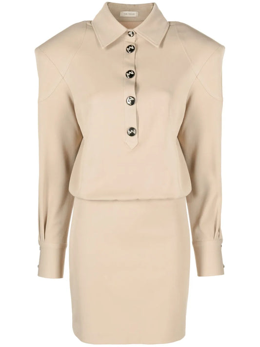 Nursu Shoulder-Pads Mini Dress