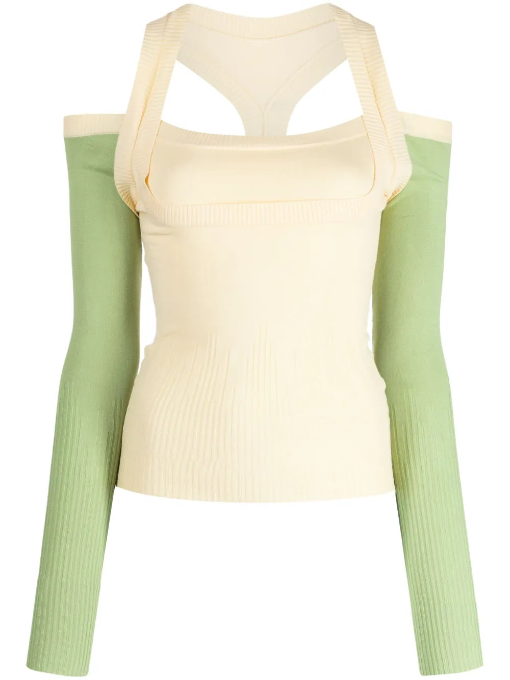Latte Cut-Out Ribbed Jumper