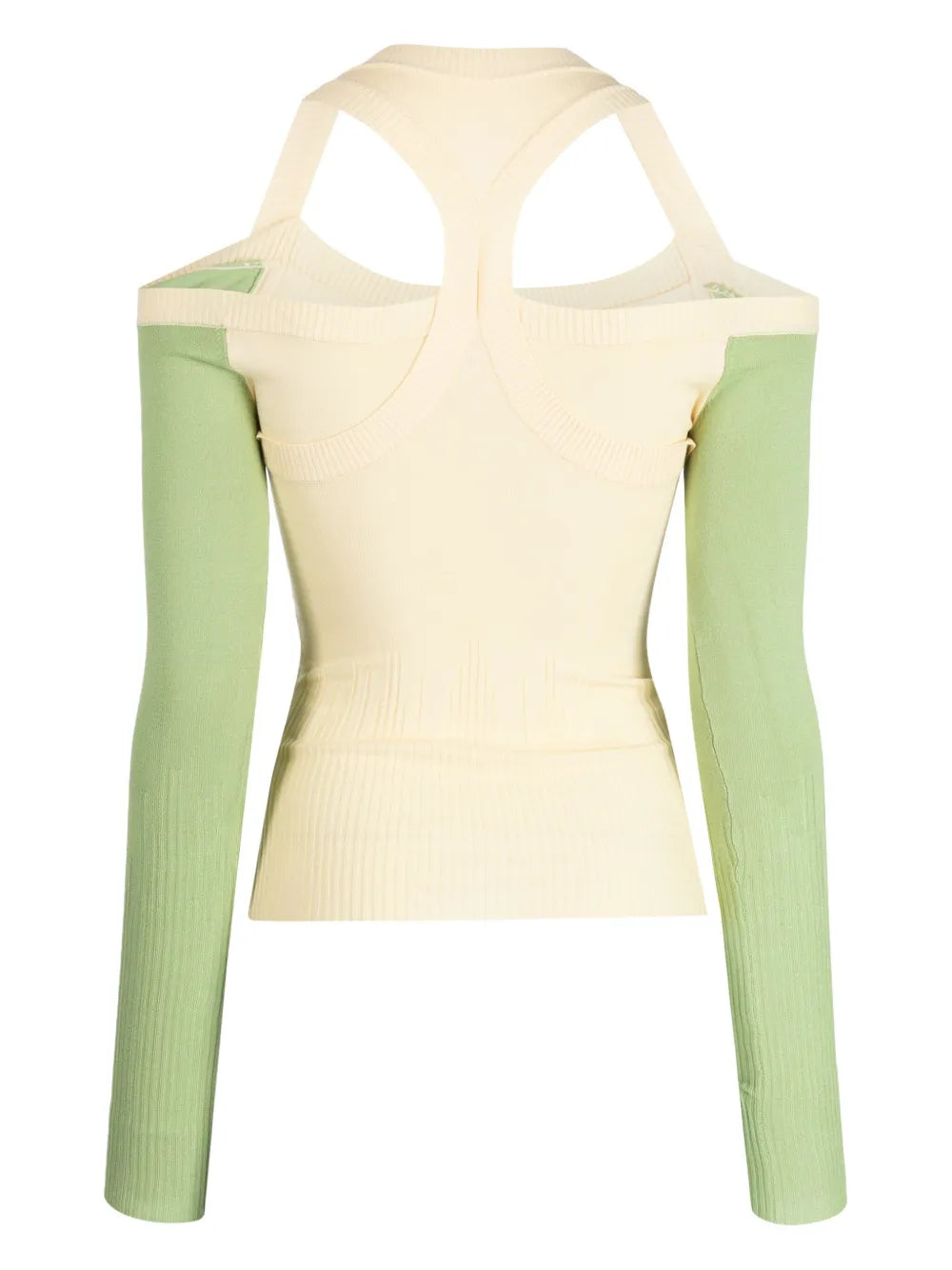 Latte Cut-Out Ribbed Jumper