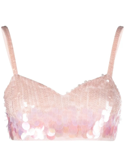 Sequinned Crop Top