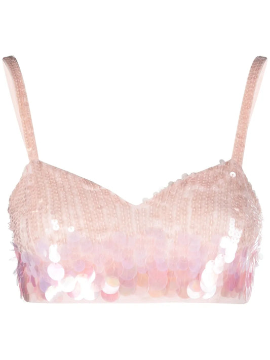 Sequinned Crop Top