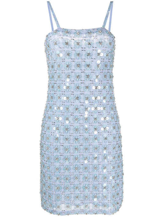 Ginny Rhinestone-Embellished Mini Dress