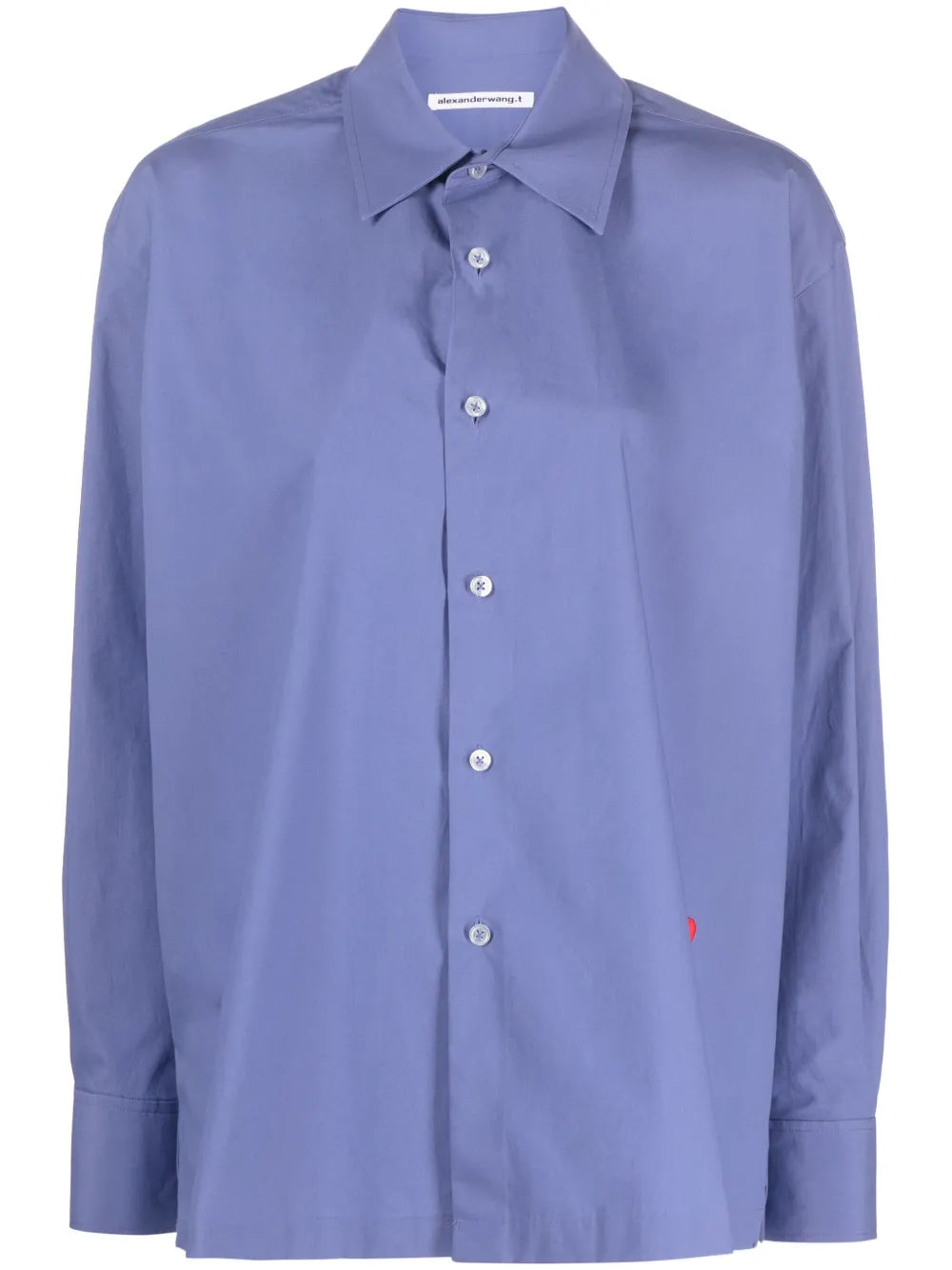 Apple-Appliqué Poplin Cotton Shirt