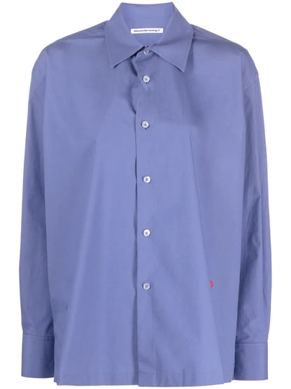 Apple-Appliqué Poplin Cotton Shirt