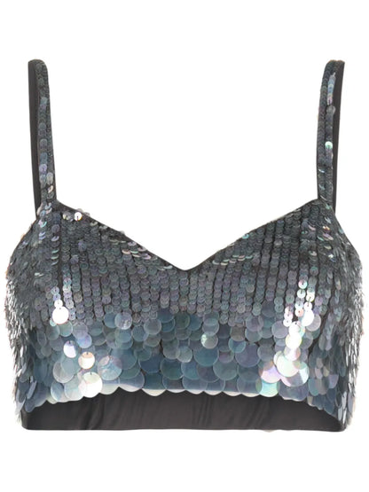 Sequinned Crop Top