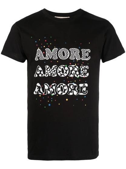 Amore-Print Cotton T-Shirt