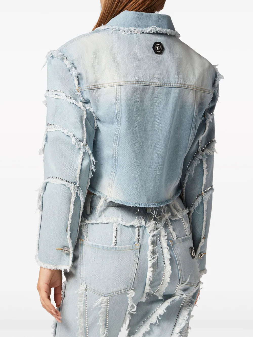 Cropped Cotton Denim Jacket