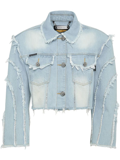Cropped Cotton Denim Jacket
