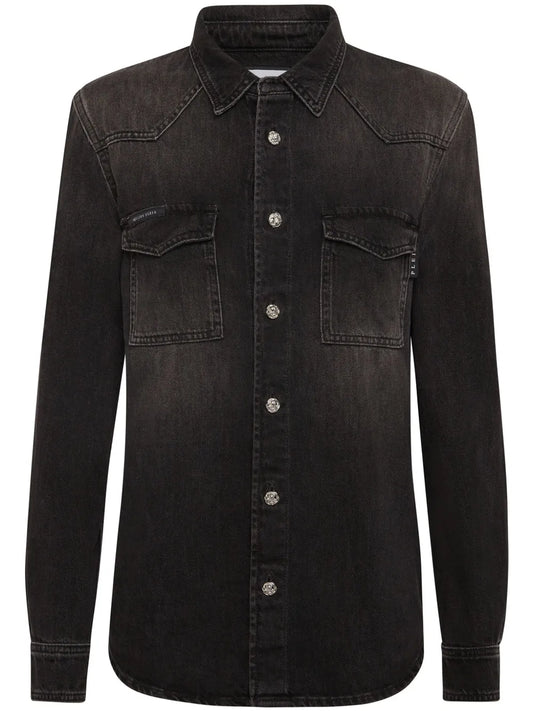 Long-Sleeve Denim Shirt