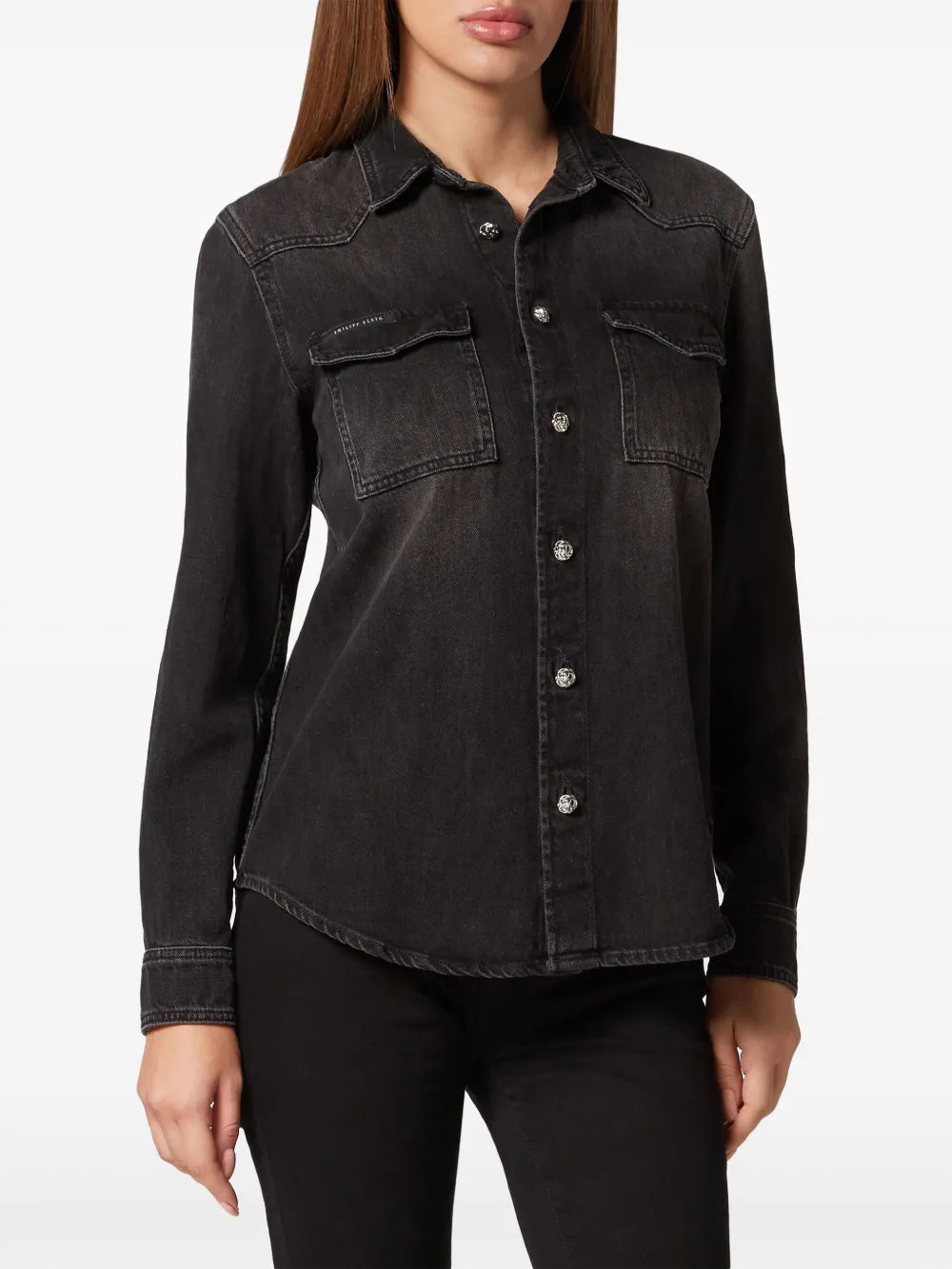 Long-Sleeve Denim Shirt