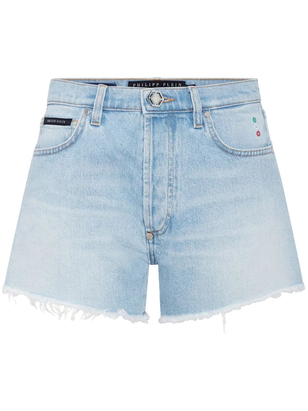 Logo-Appliquéd Denim Mini Shorts