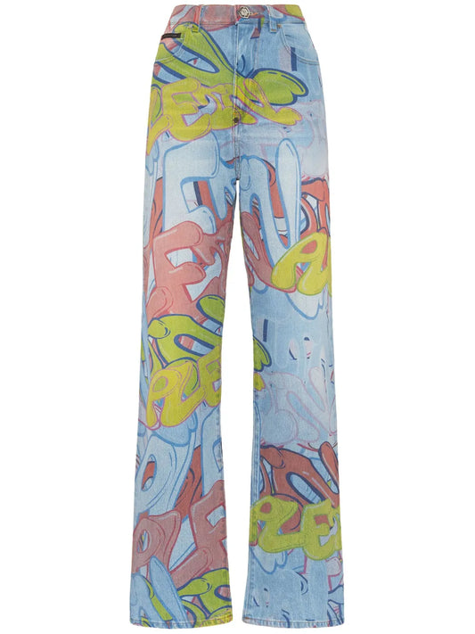 Palace Fit Bombing High-Rise Wide-Leg Jeans