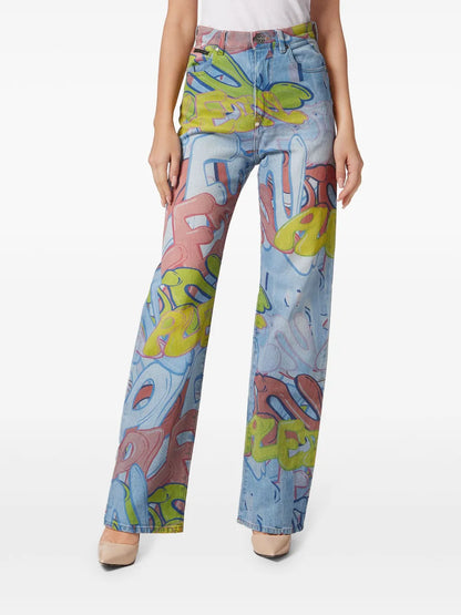 Palace Fit Bombing High-Rise Wide-Leg Jeans