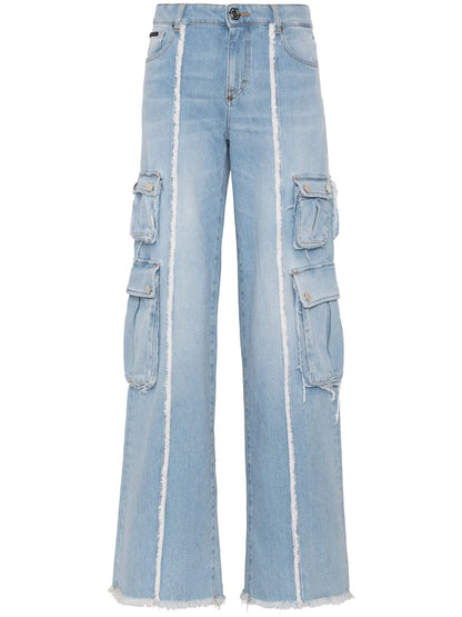 Wide-Leg Cargo Jeans