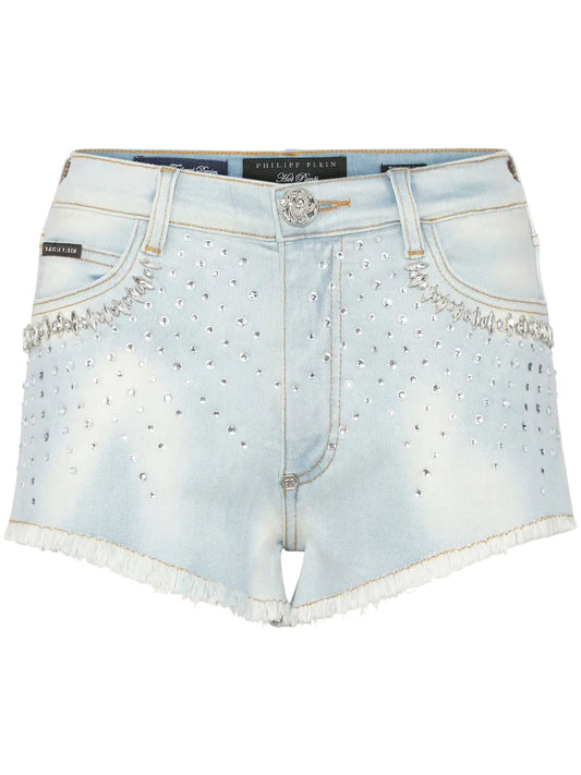 Strass Denim Shorts