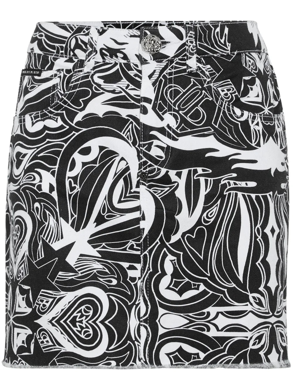 Tribal Circus Denim Miniskirt