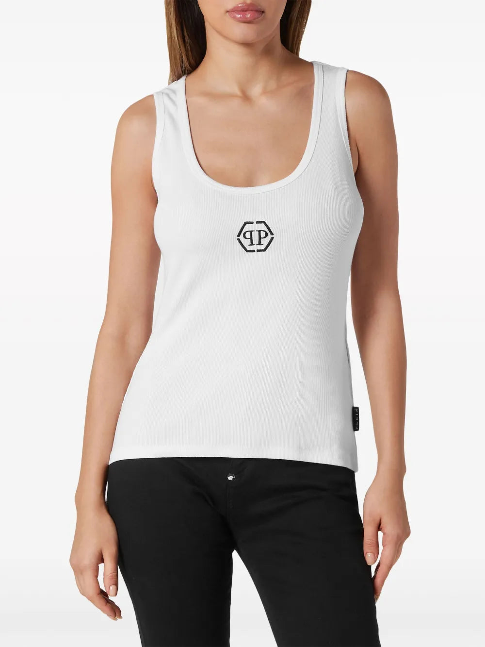 Logo-Embroidered Ribbed Tank Top