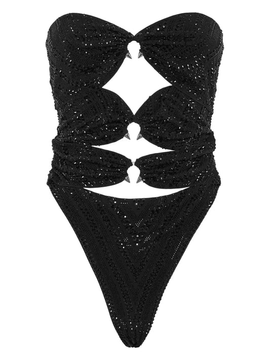 Crystal-Embellished Swimsuit
