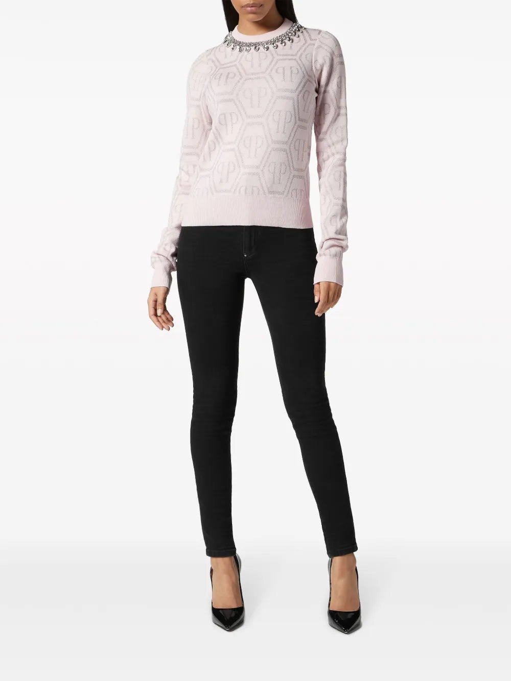 Monogram Crystal-Embellished Jumper