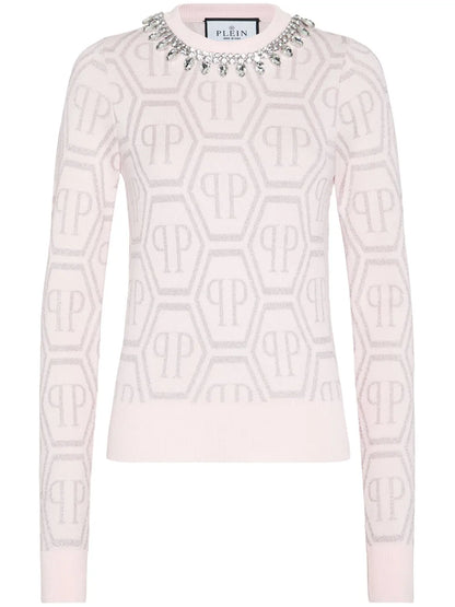 Monogram Crystal-Embellished Jumper