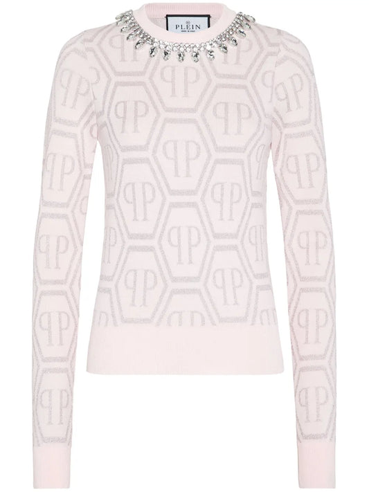 Monogram Crystal-Embellished Jumper