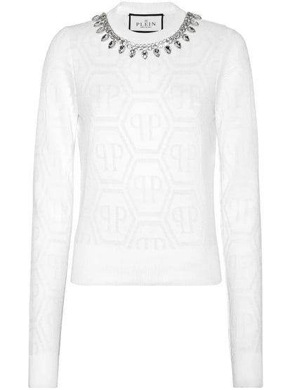 Monogram Crystal-Embellished Jumper