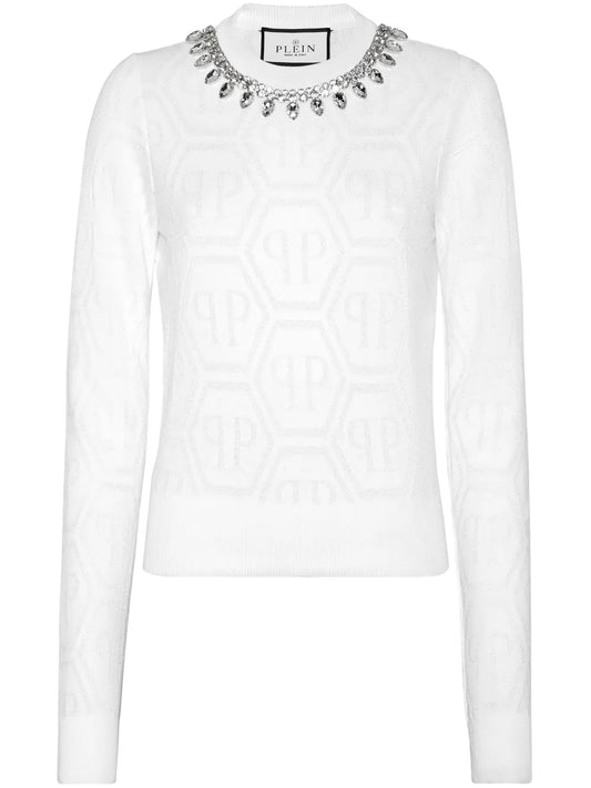 Monogram Crystal-Embellished Jumper