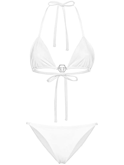 Logo-Plaque Triangle Bikini Set