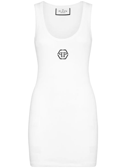 Logo-Embroidered Tank Dress