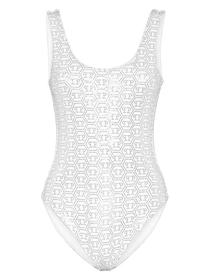 Embellished Monogram Swimsuit