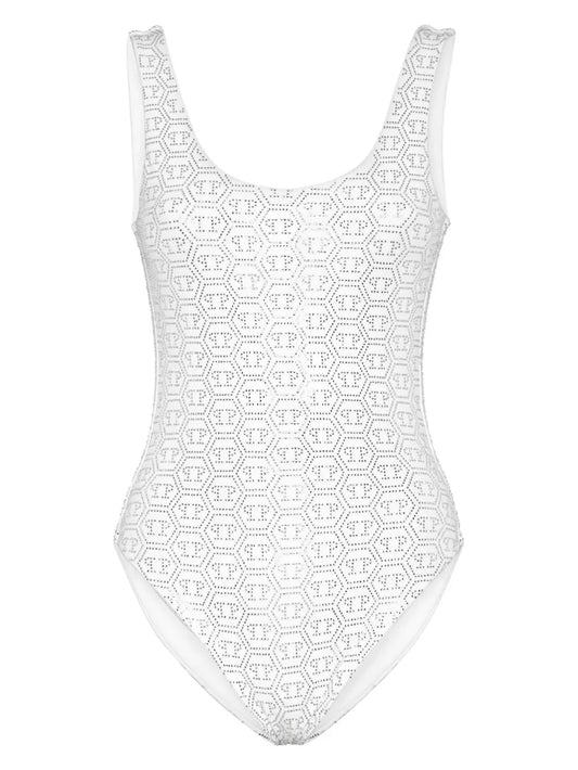 Embellished Monogram Swimsuit
